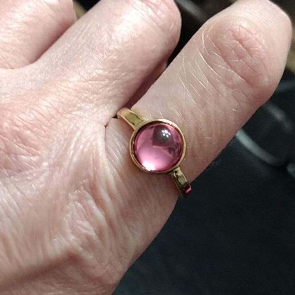 **Final Sale** Sugarfix gold tone pink ring Size 7